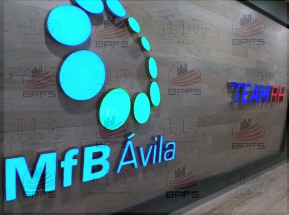 Letras 3D Aluminio MfBAvila